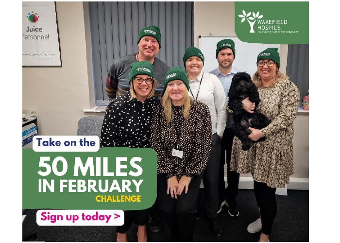 Juice Personnel took on the Wakefield Hospice 'walk 50 miles in Feb' challenge, raising vital funds for our local hospice.  